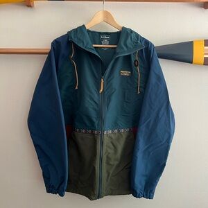 L.L. Bean Tri-colored Windbreaker Anorak